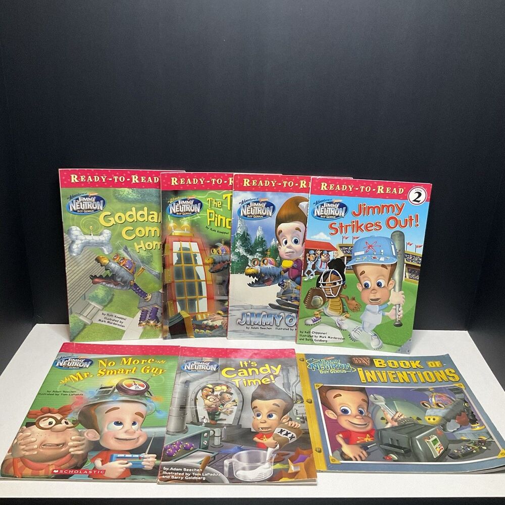 VTG Nickelodeon Y2K The Adventures of Jimmy Neutron Boy Genuis Books Lot 7